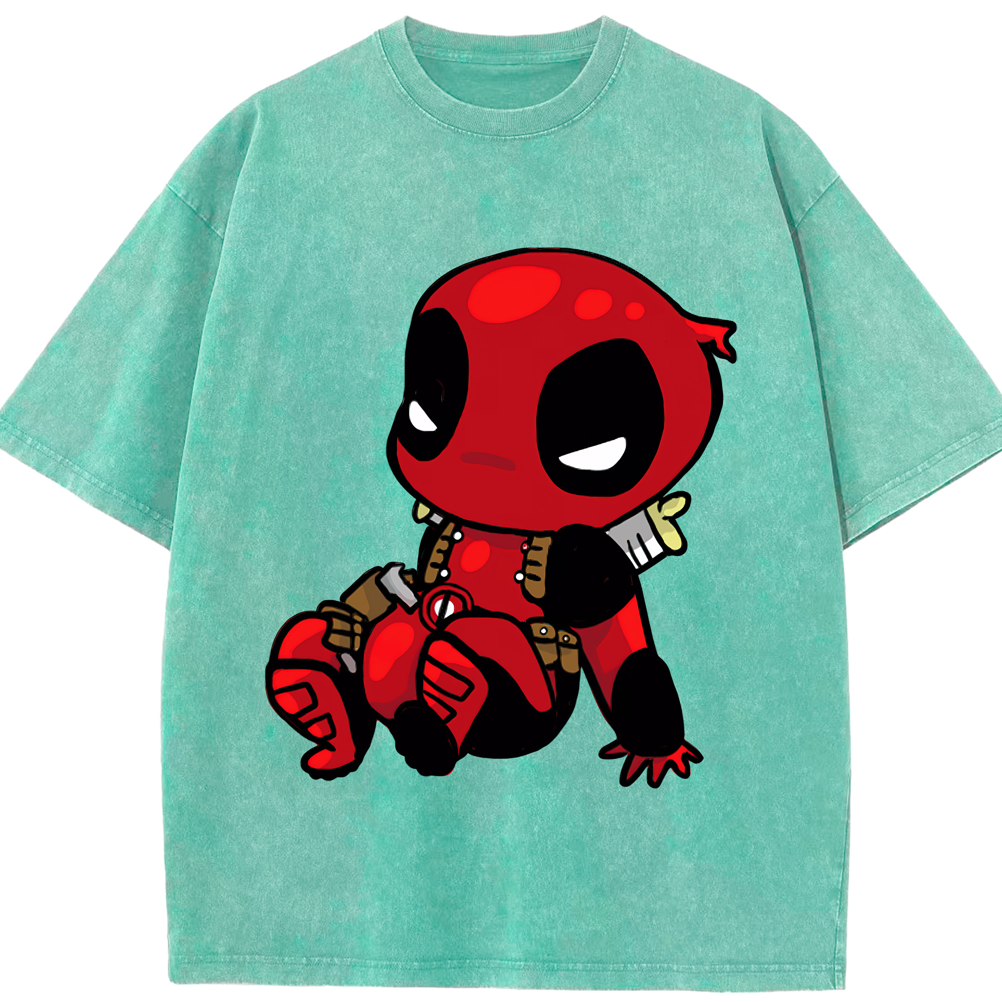 （画像用） Deadpool デッドプール 綿100% ヴィンテージ風 半袖Tシャツ（フロントプリント）